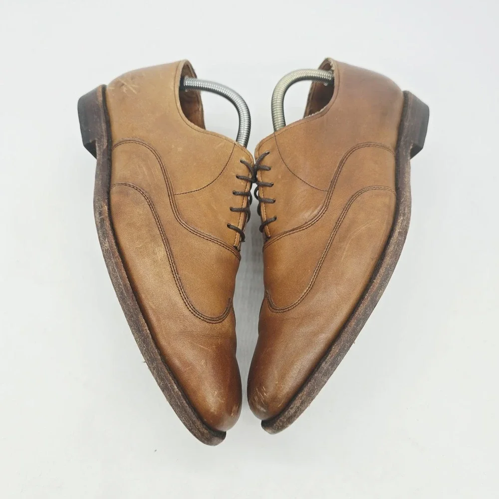 Allen Edmonds Washington Square Mens 10 D Walnut Wingtip Oxford Dress Shoe Brown